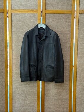 John Varvatos Slate Leather Jacket